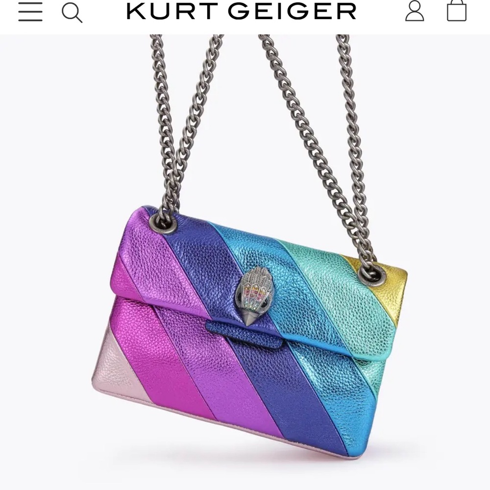 Multicolor Metallic kurt Geiger Shoulder Bag